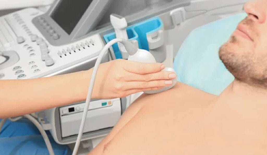 Ultrasound scanning for a shoulder injury