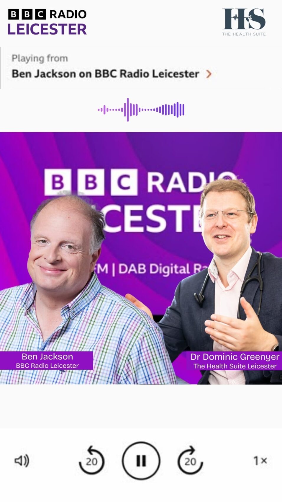 Dr Dominic Greenyer on BBC Radio Leicester